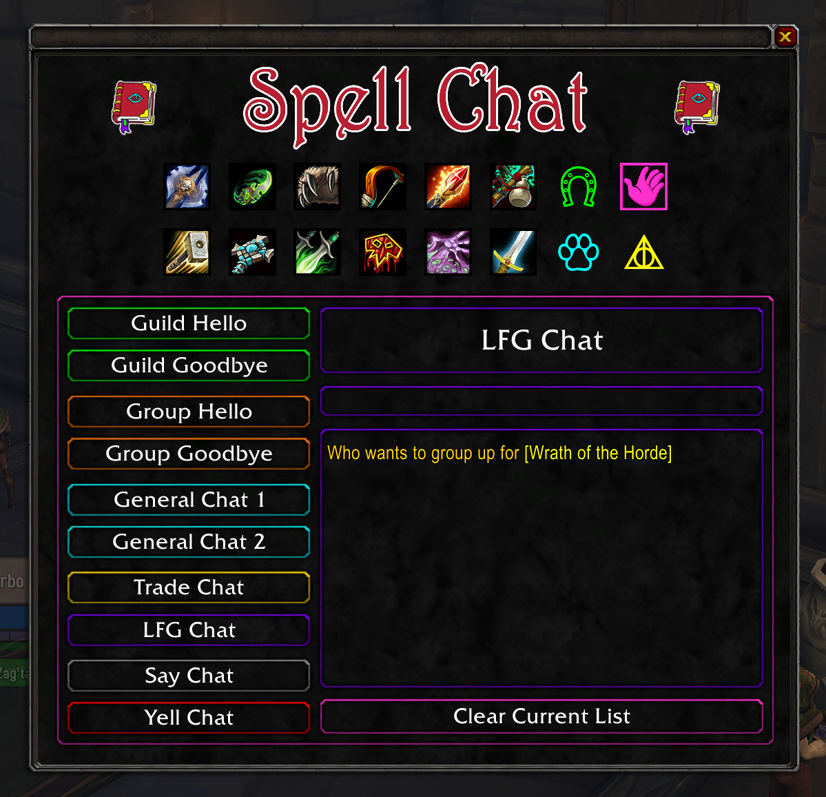 Spell Chat LFG