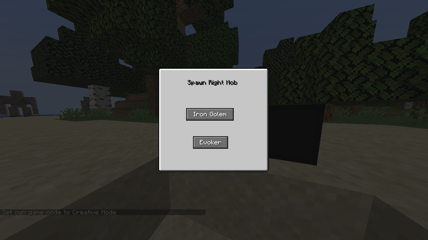 Mob Spawn Screen