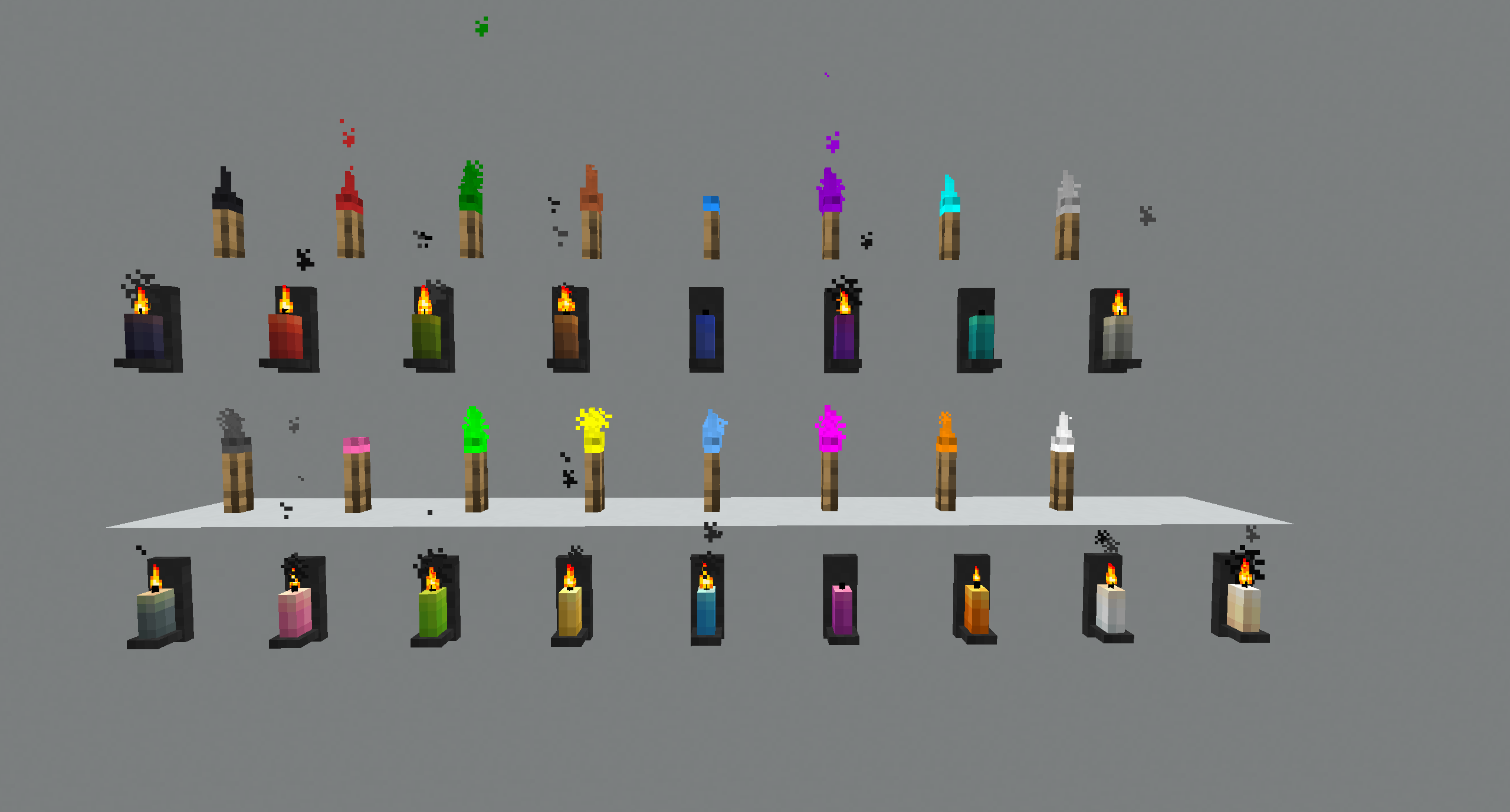 Wall Candles and Colored Torches