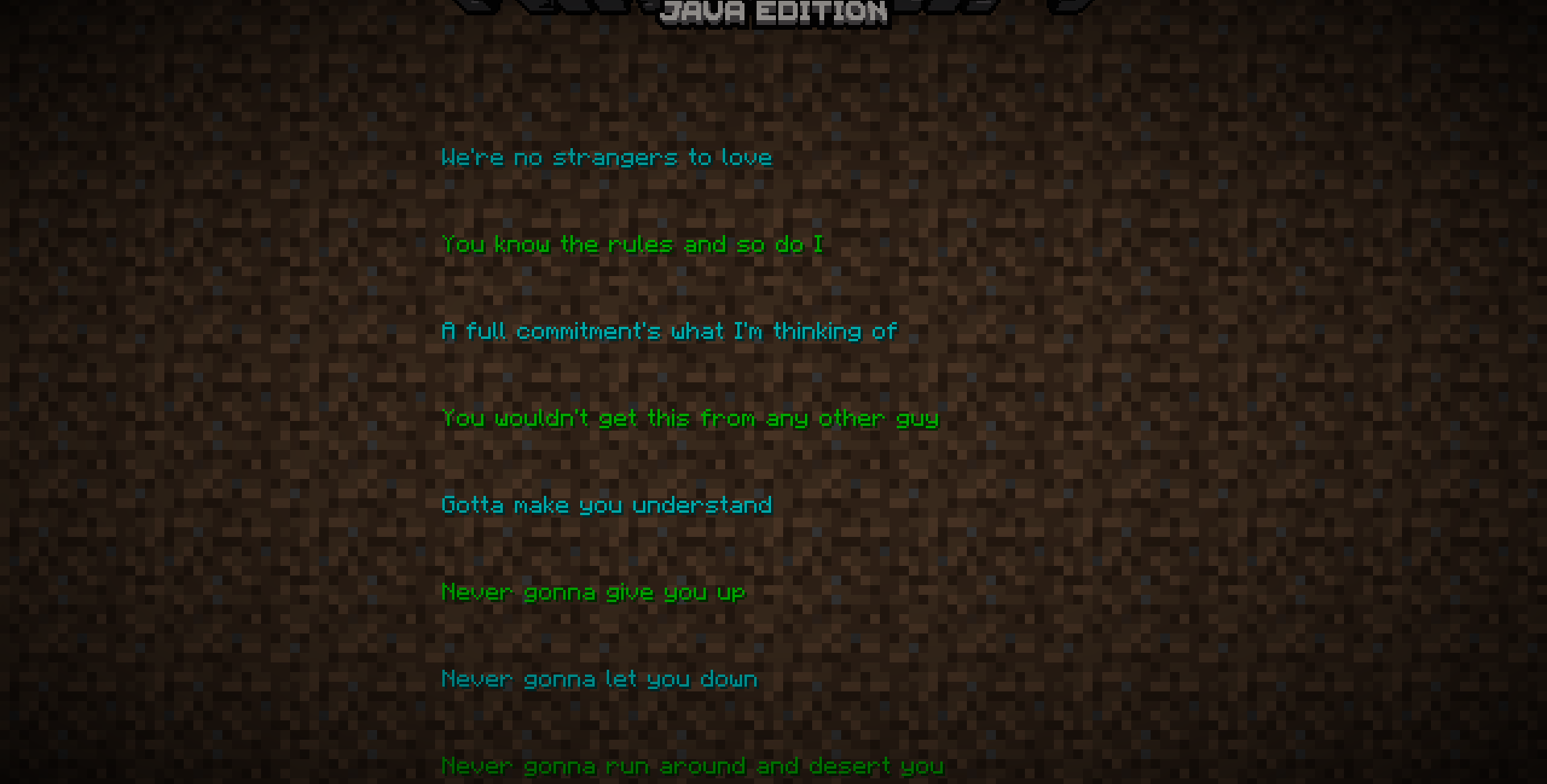 The end text