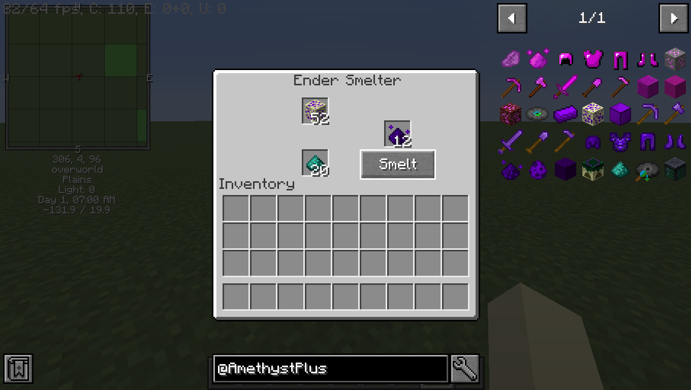 Amethyst Smelter GUI