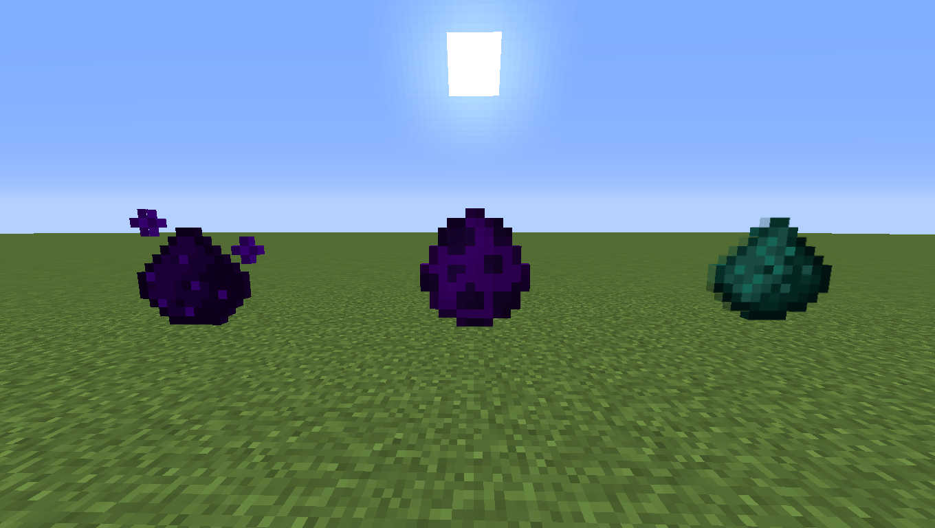 Ender Amethyst Dust, Amethyst Creeper Spawn Egg, Ender Pearl Dust