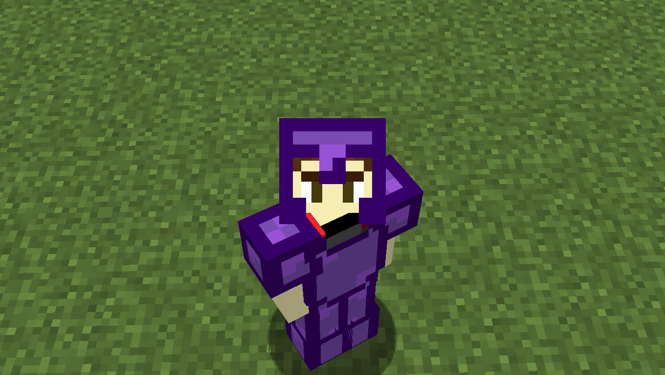 Player Wearing Ender Amethyst Armour