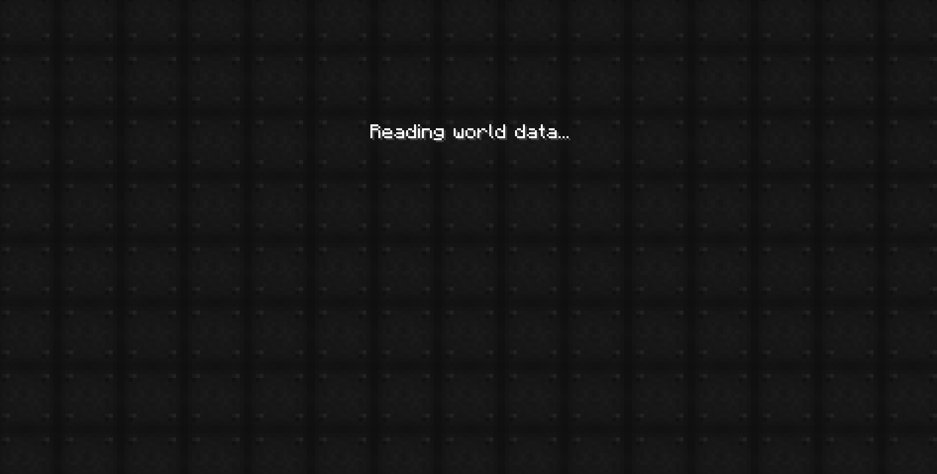 Image of the World loading screen depicting the steel block texture.
