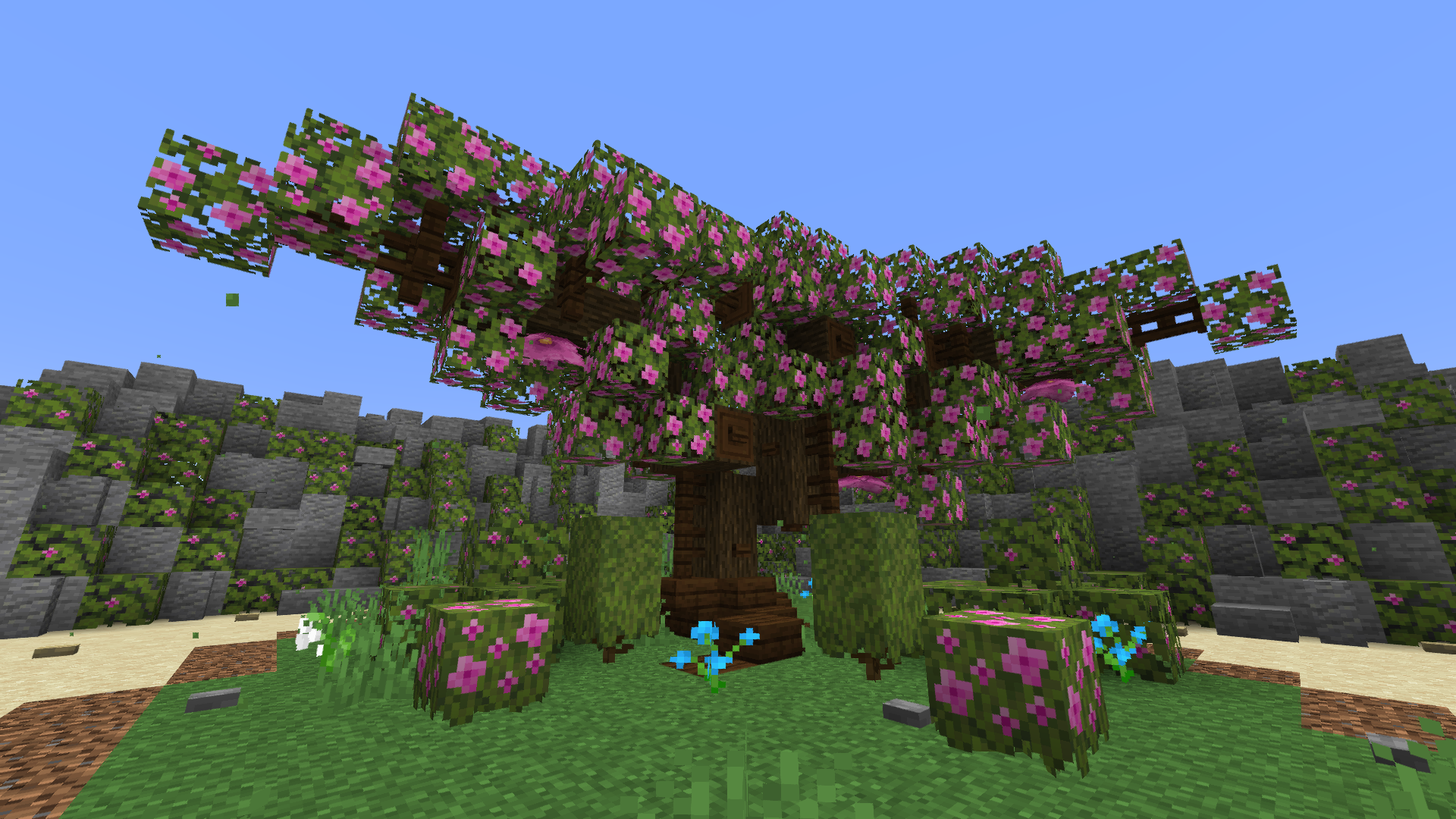 Custom tree with pack's azalea textures