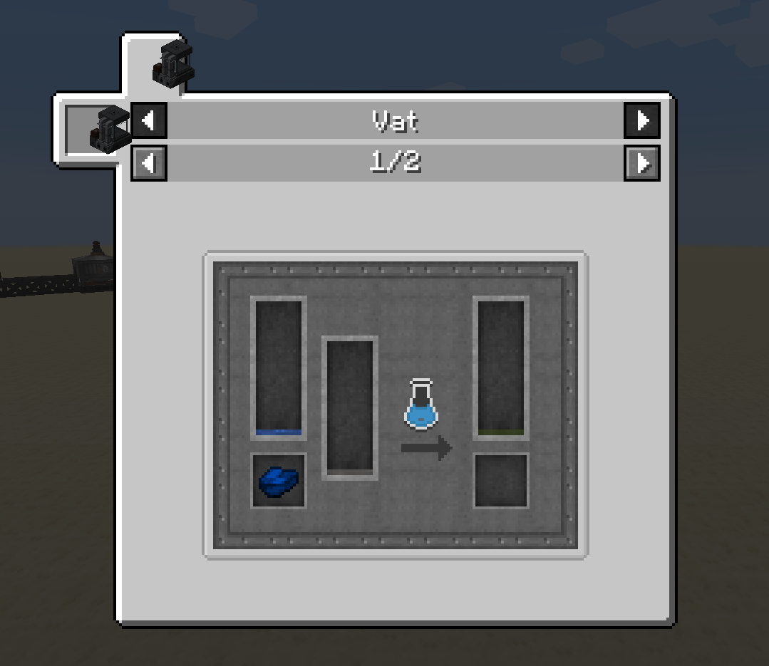 JEI Recipe Chemical Vat