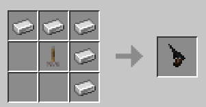 *iron can be replaced with other
crafting materials