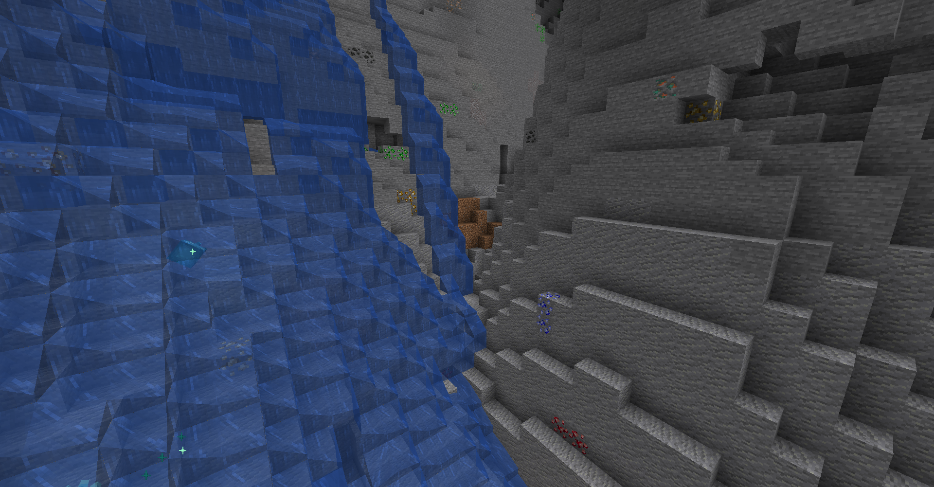 Another chasm with TONS of ores, oh and a glow squid!