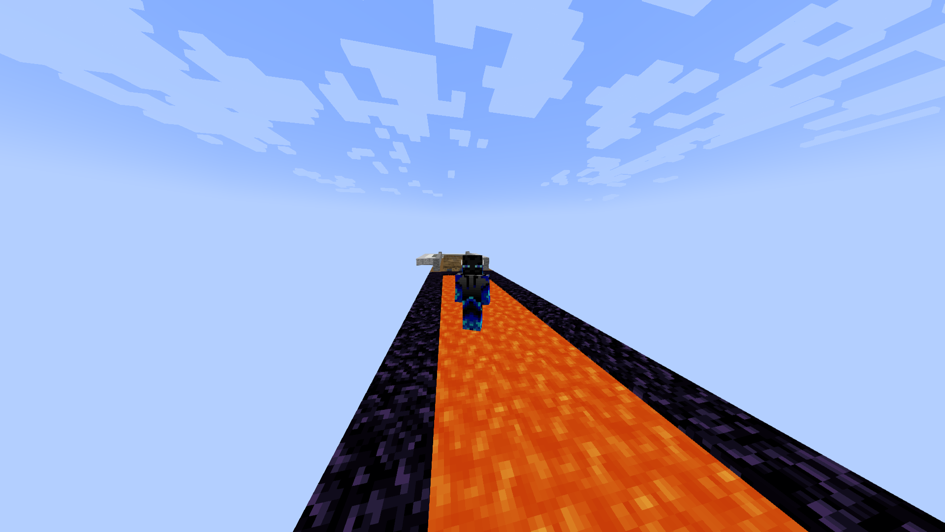 Player walking on lava