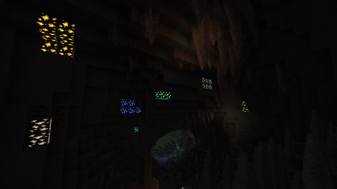 Dripstone Cave with ores