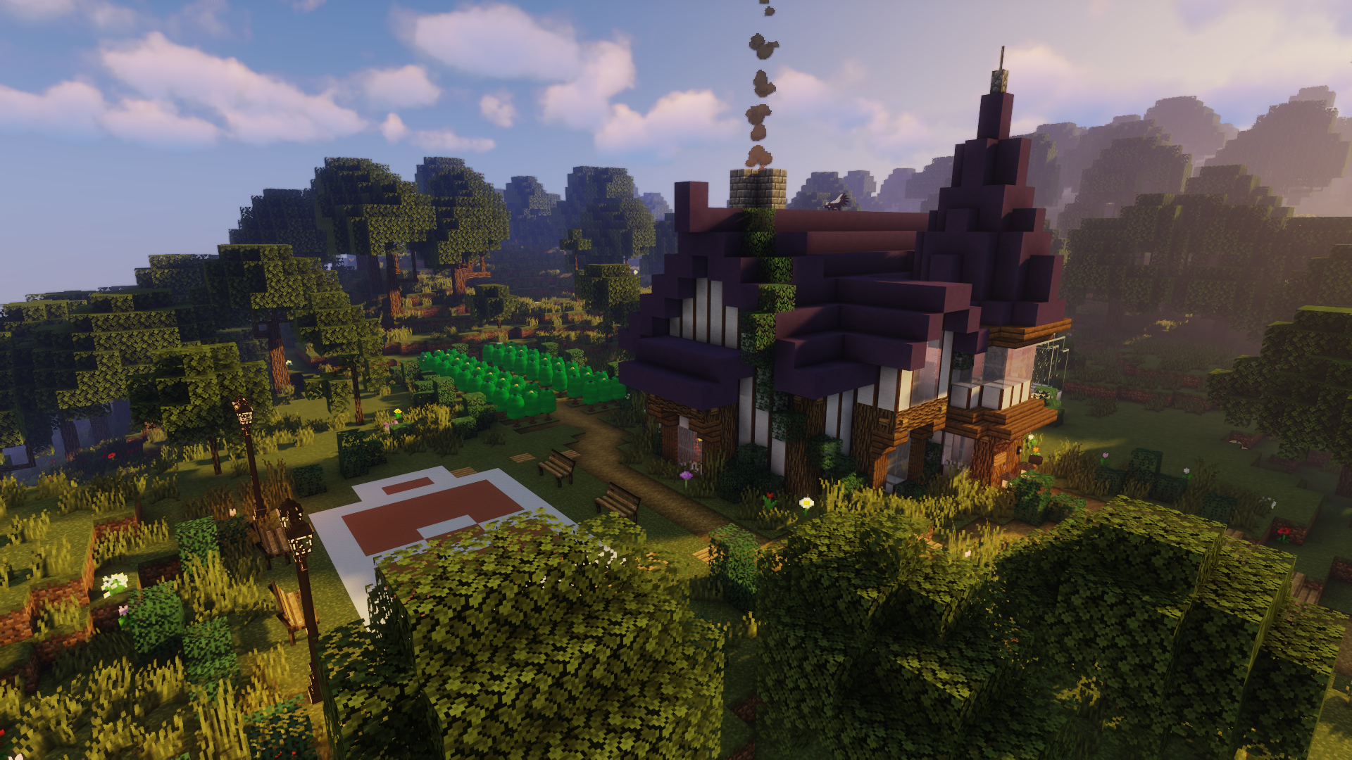 The Professor's lab is in a beautiful little Domain. There is an Apricorn plantation in the background !