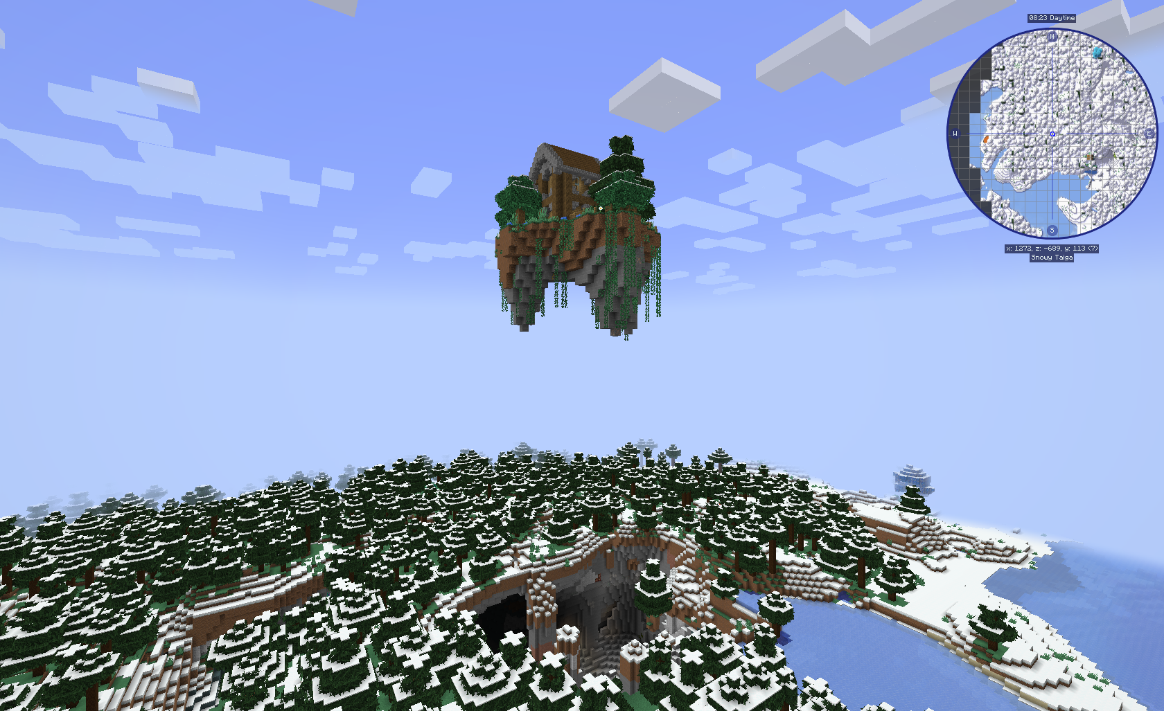 One of the many structures that can be found floating invitingly above the the world below!