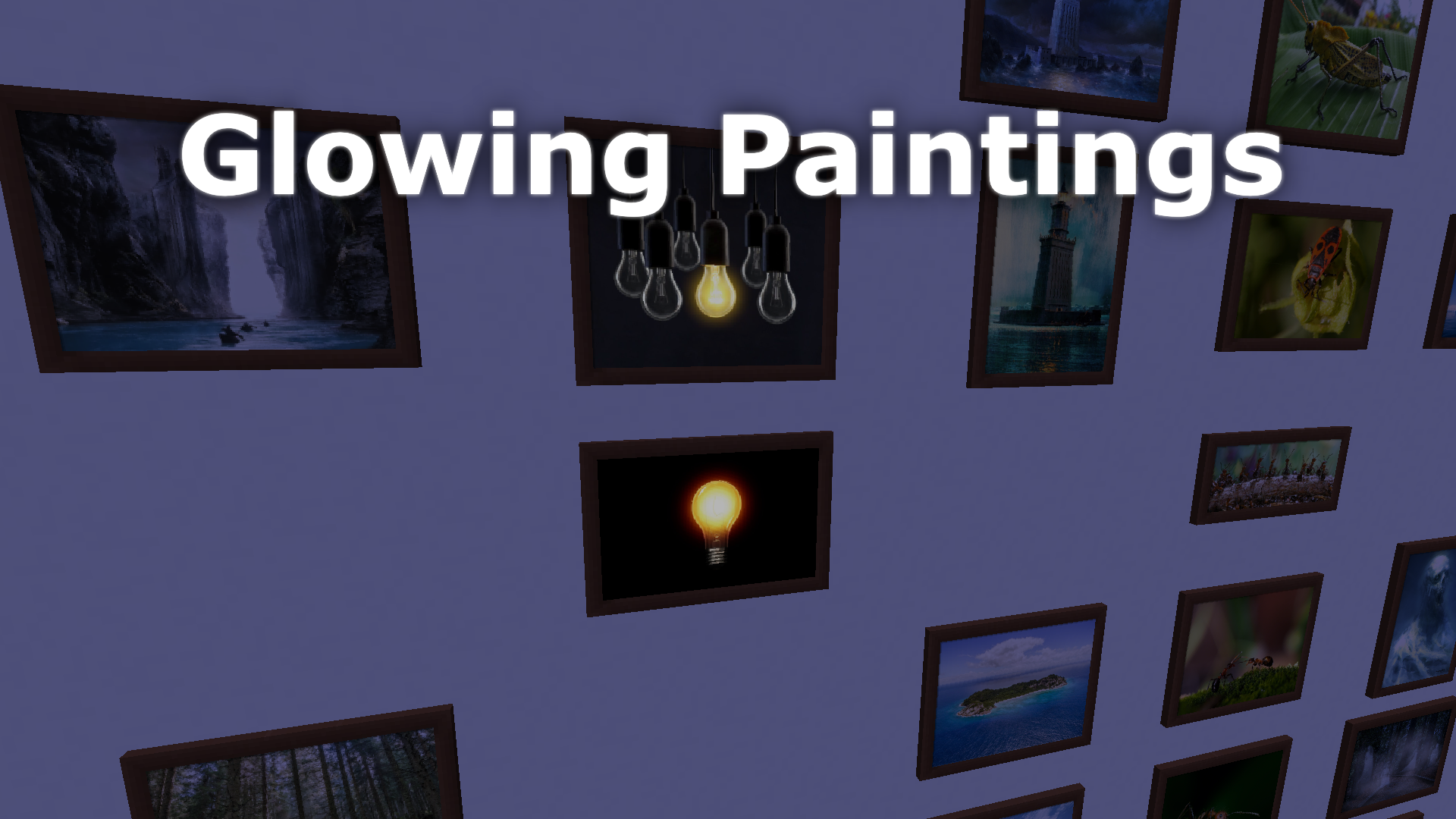 Glowing paintings