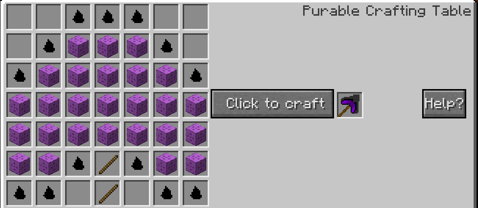 Picable Pickaxe Recipe