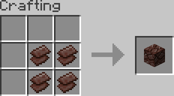 Block of scrap using netherite scrap (Yes you can get your scrap back)