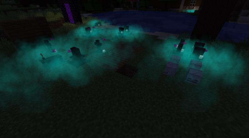 Corail tombstone : colored fog
