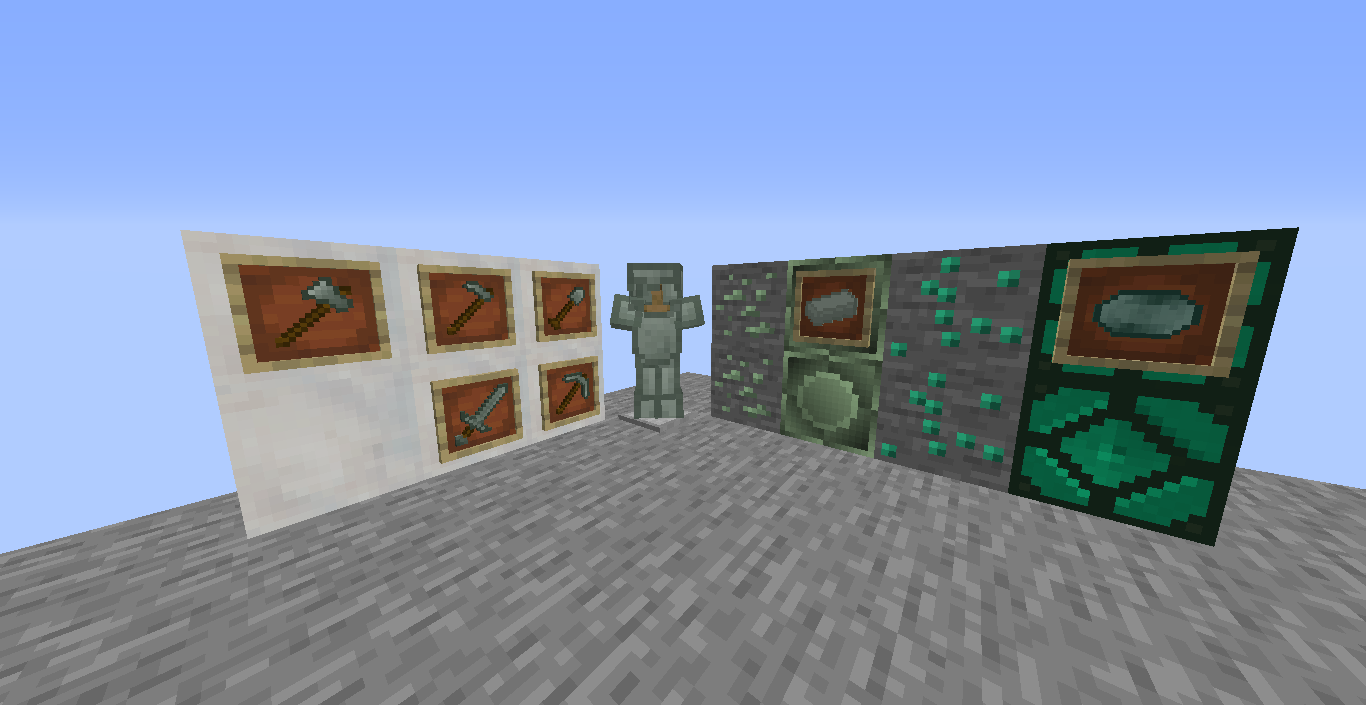 tools, ores, and armor