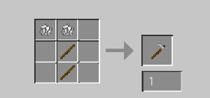 Recipe With 2 Pieces of Bone Meal and 2 Sticks