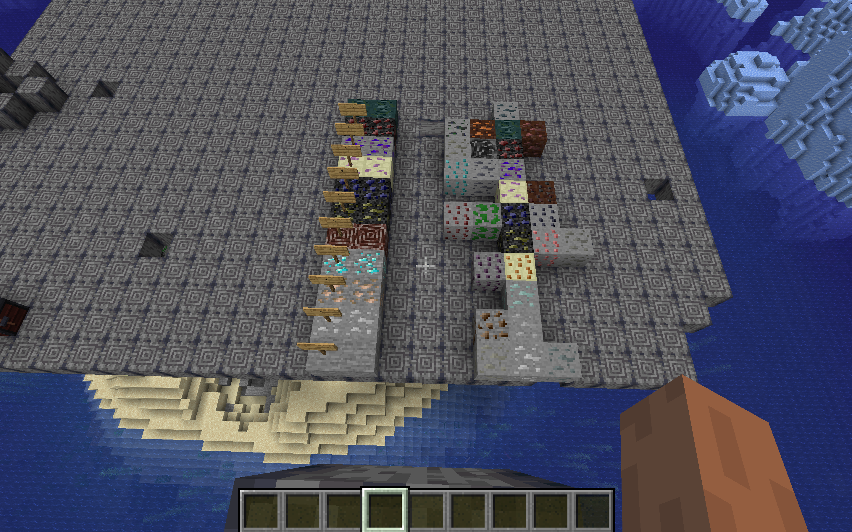 on the right you can see all the ores
on the left you can see which pickaxes from which material can Mine ores on the right
if molybdenum pickaxe can mine cobalt then all pickaxes from molybdenum row can do the same