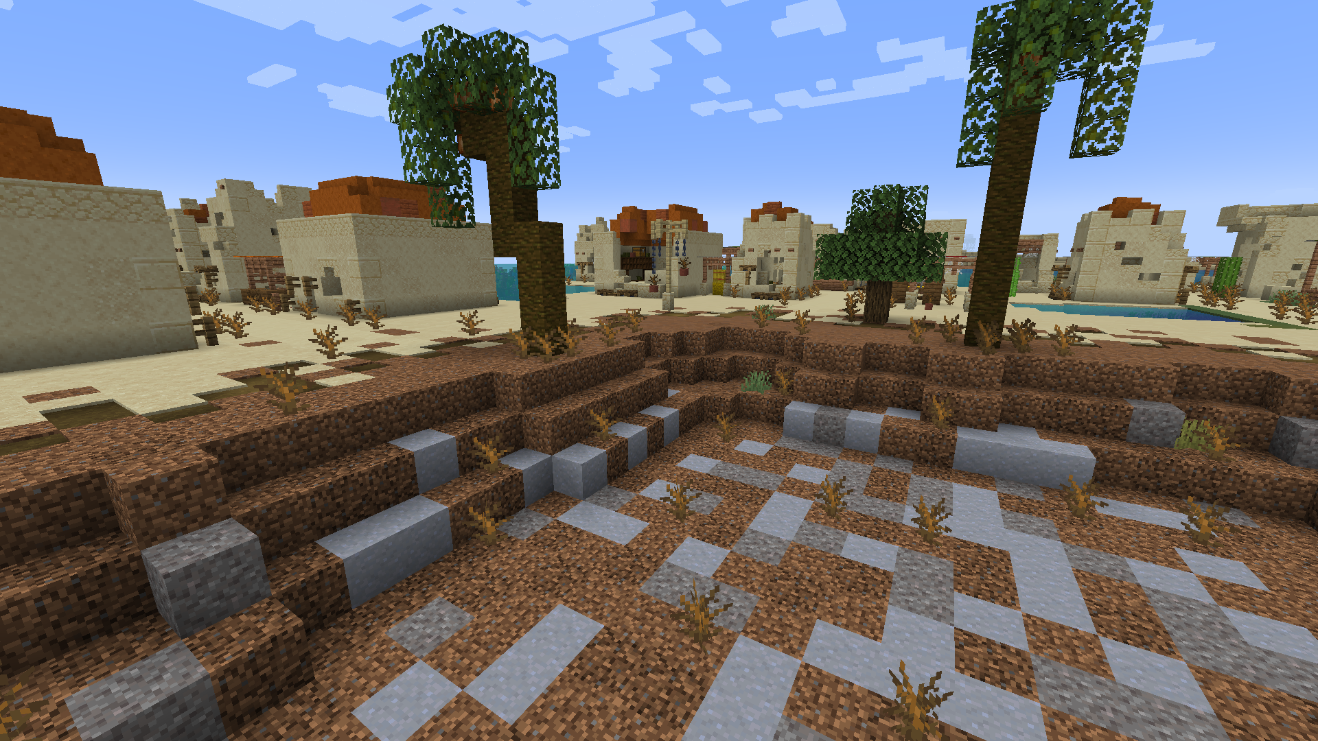 A dried out Oasis in a Zombified Desert Village