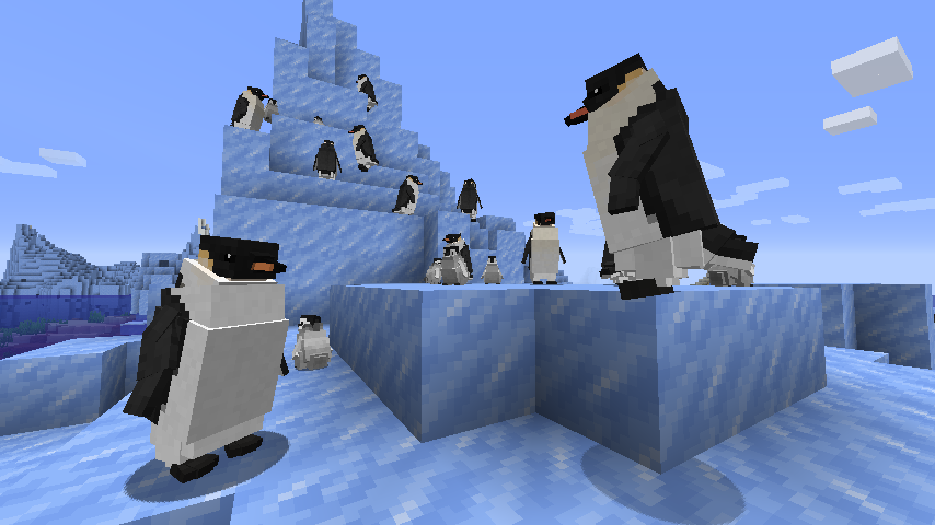 Emperor Penguin rookery on an iceberg 