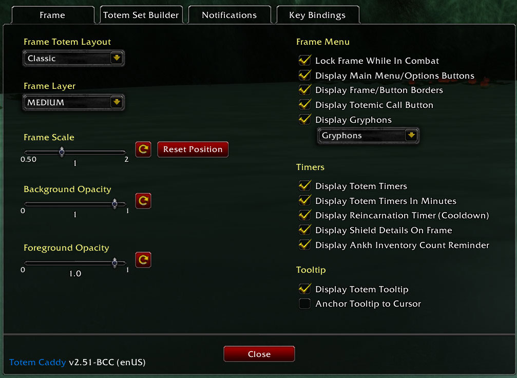 Frame Options