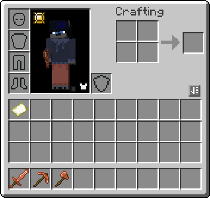 Inventory when being spawned in.