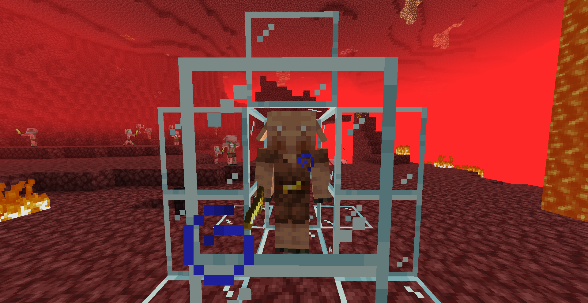 The texture changes to the Piglin Mob.