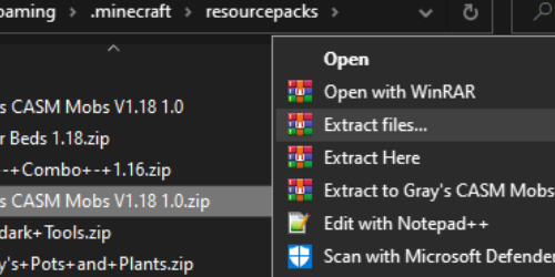 Unpack the folder to delete any unwanted models/textures