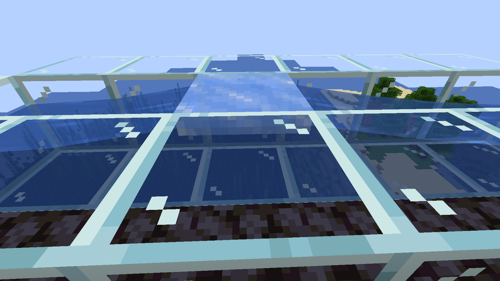 Frost walker ice only takes up part of a block.