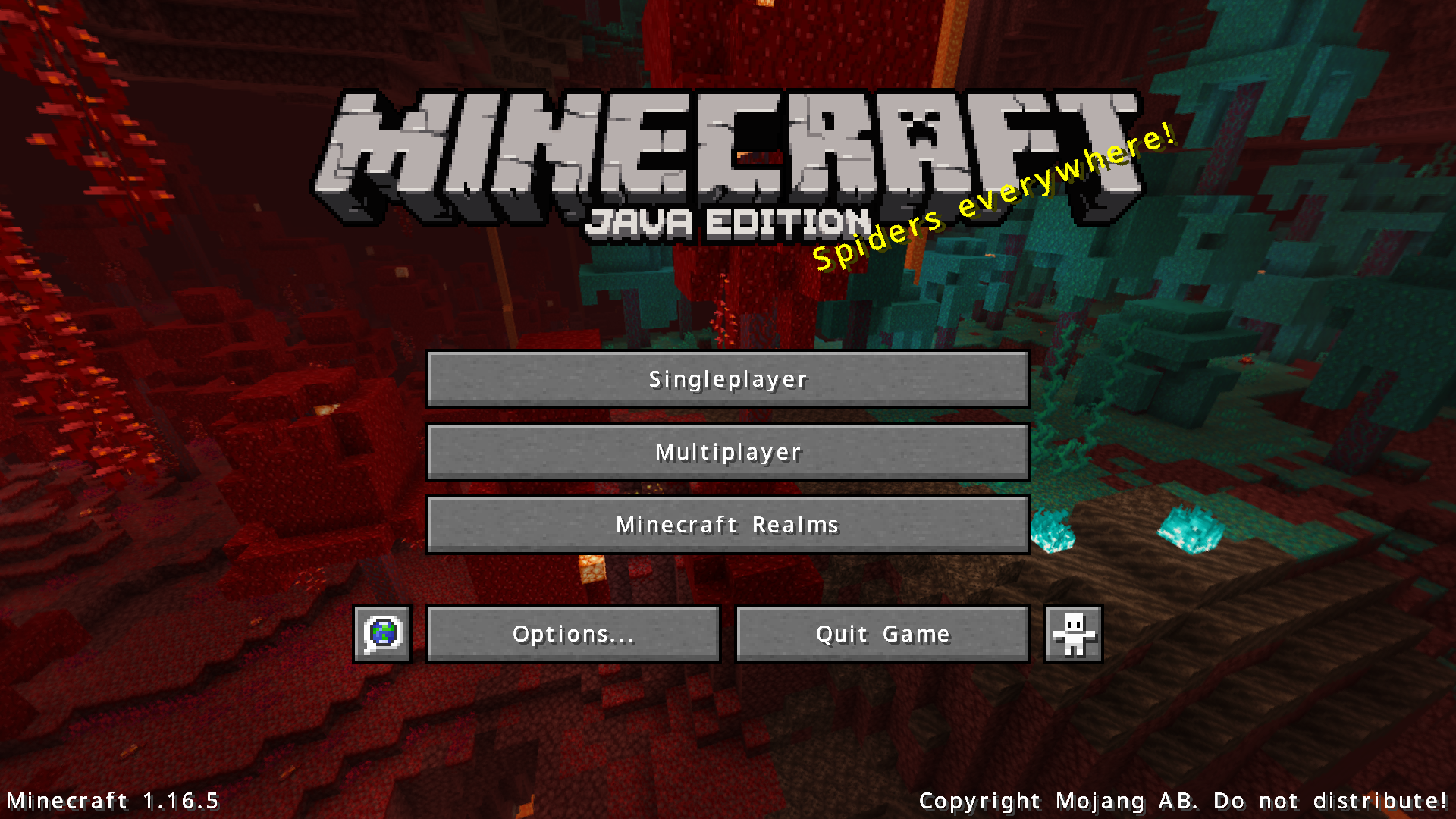 1.16.5 Title Screen