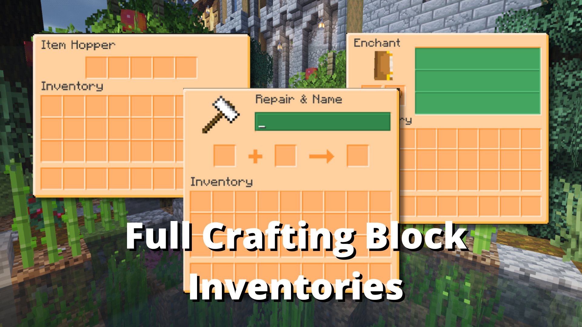 Full crafting blocks.