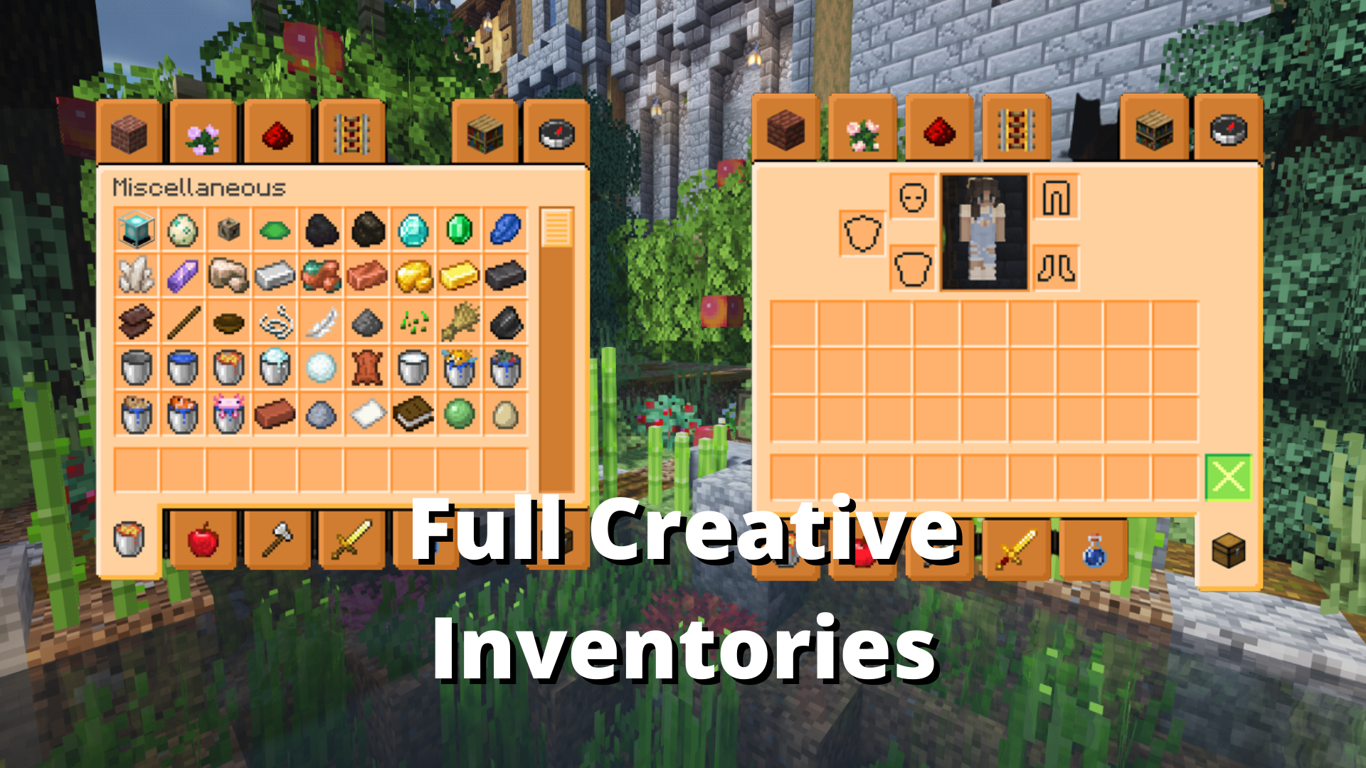 Full creative inventory.