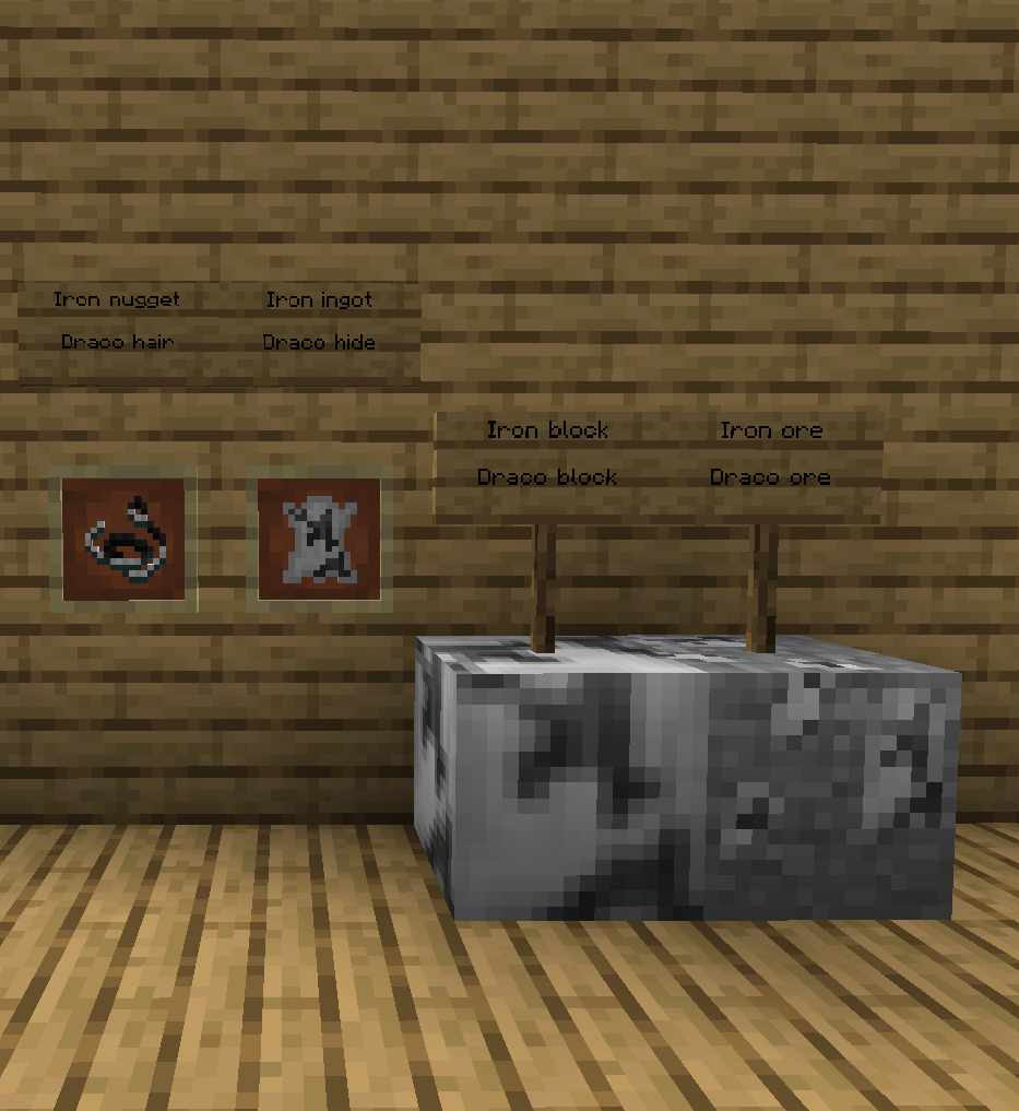 ore, block, nugget and ingot