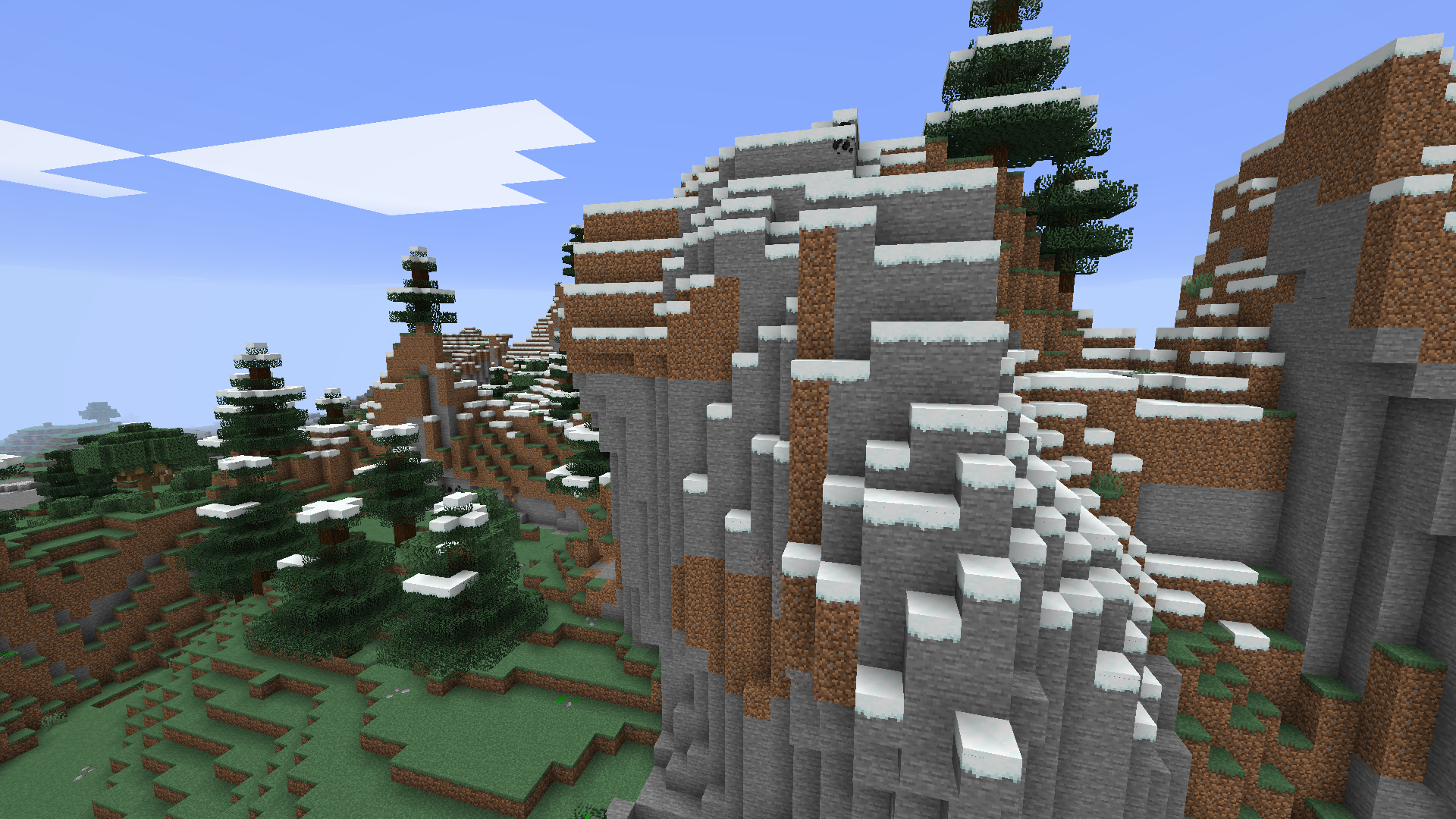 Snow overlay on blocks