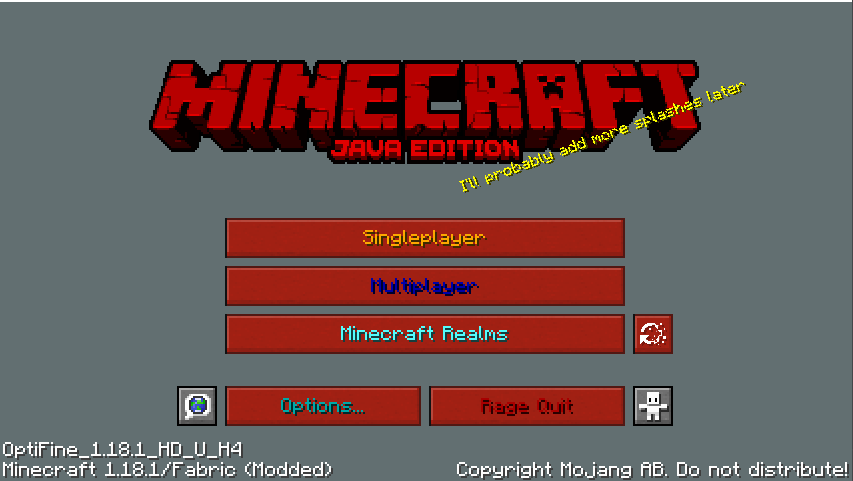 Menu screen, still needs a background