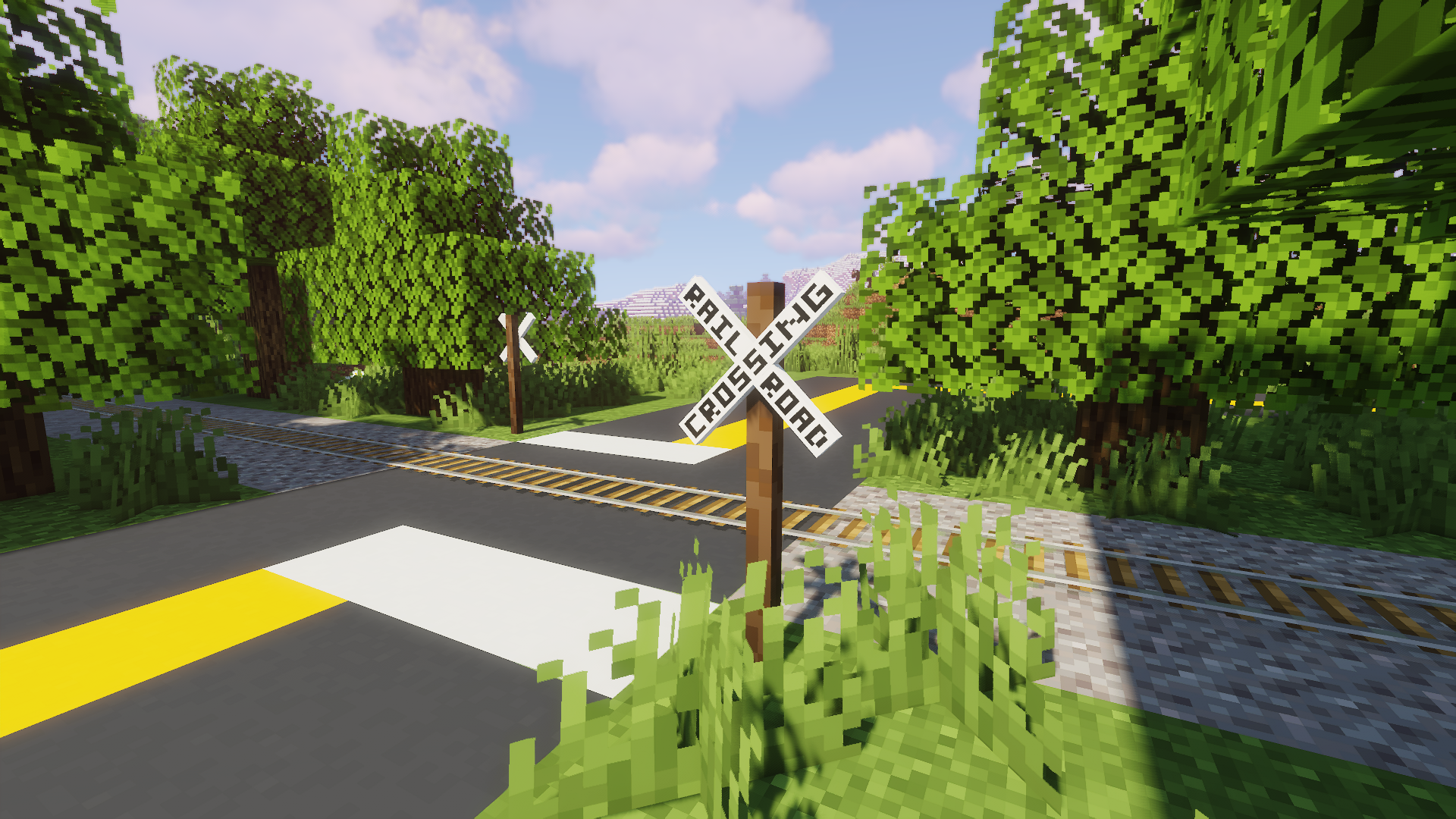 Cross mod. Vanilla Rails. Minecraft pe.