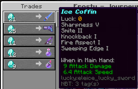 Frost Element Items