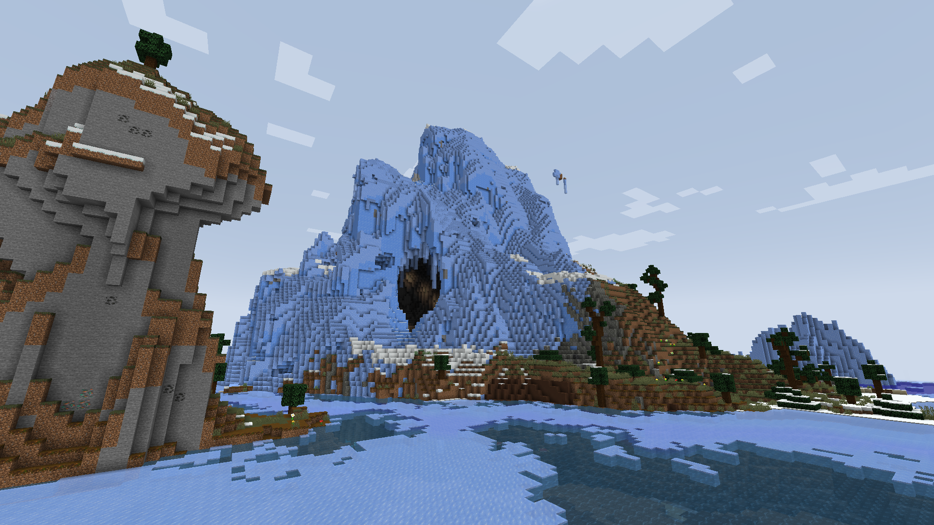 A giant ice mountain