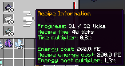 Recipe Process Information