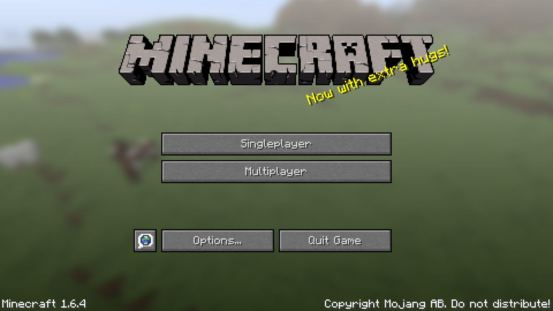 Minecraft 1.6.4 Title Screen