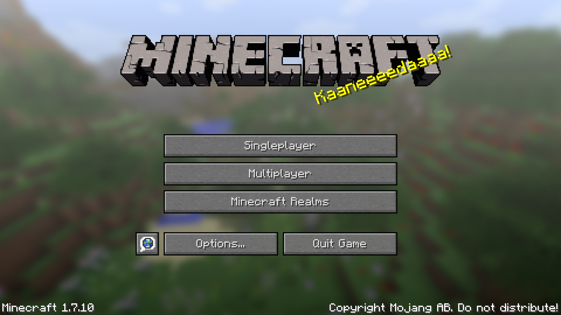 Minecraft 1.7.10 Title Screen