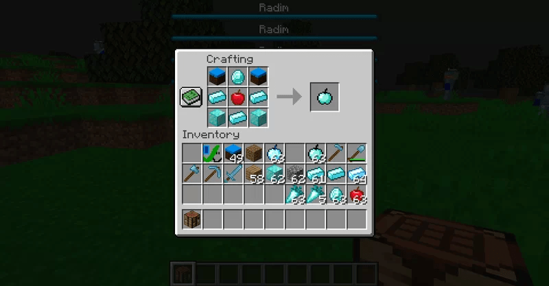 Craft of diamond apple