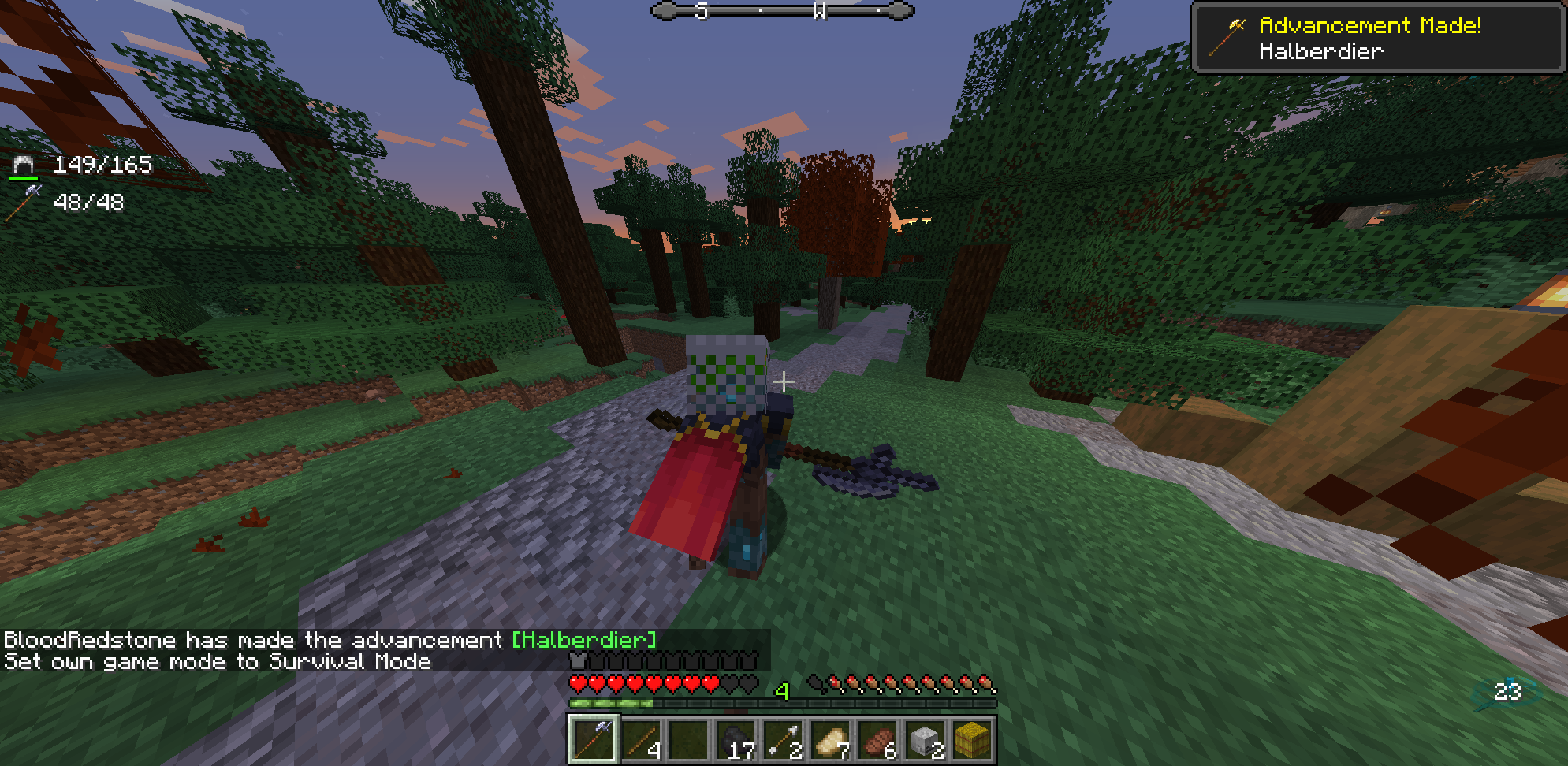 This is a screenshot of me testing out the weapon mods.