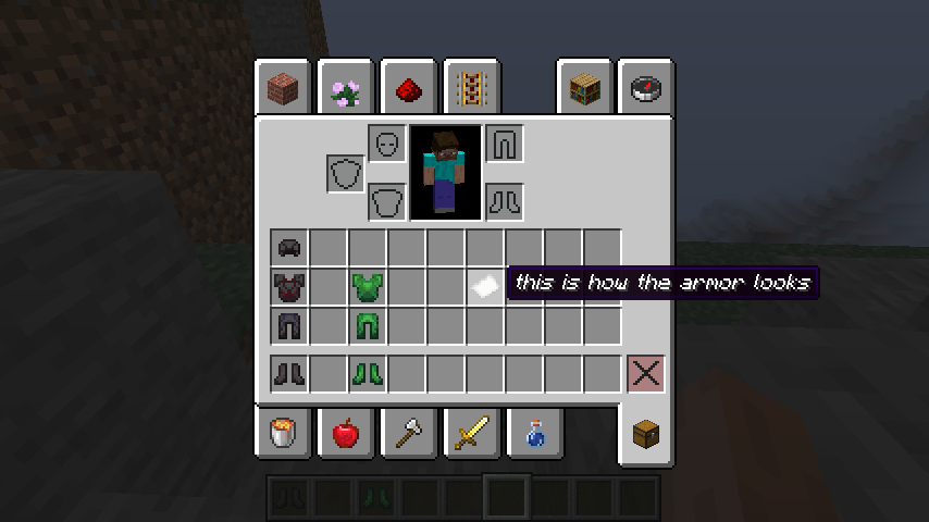 how the armor looks in inventory