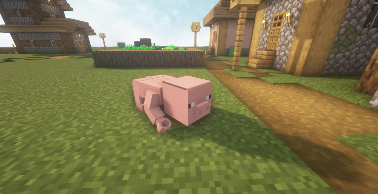 The normal pig is scarier than the zombified one now