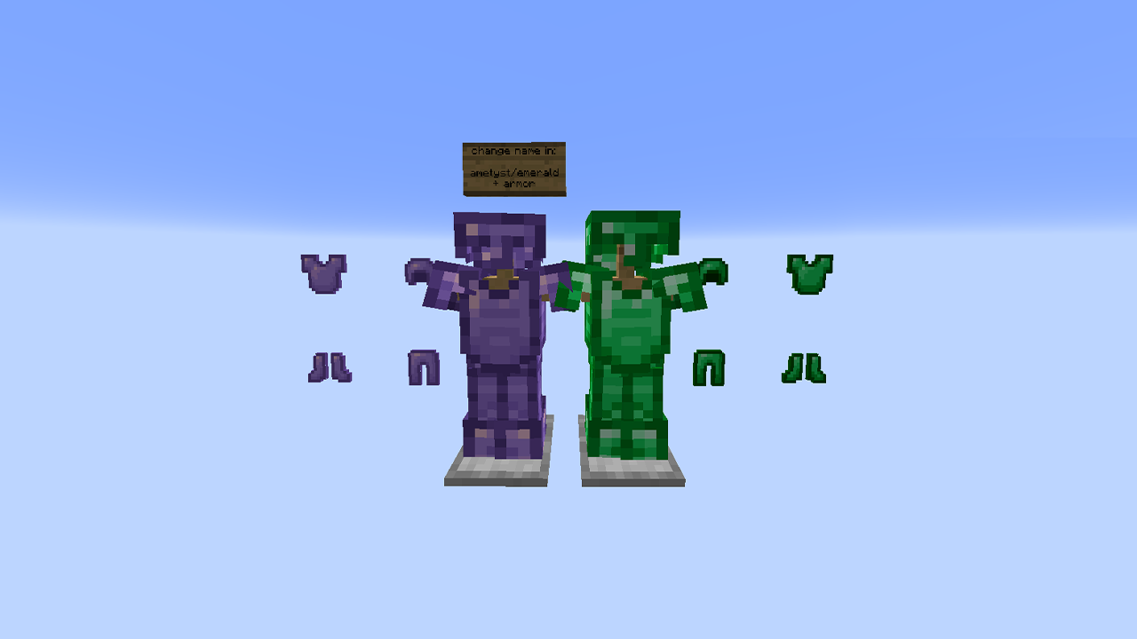 emerald and amethyst armor