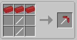 Redstone Pickaxe Recipe