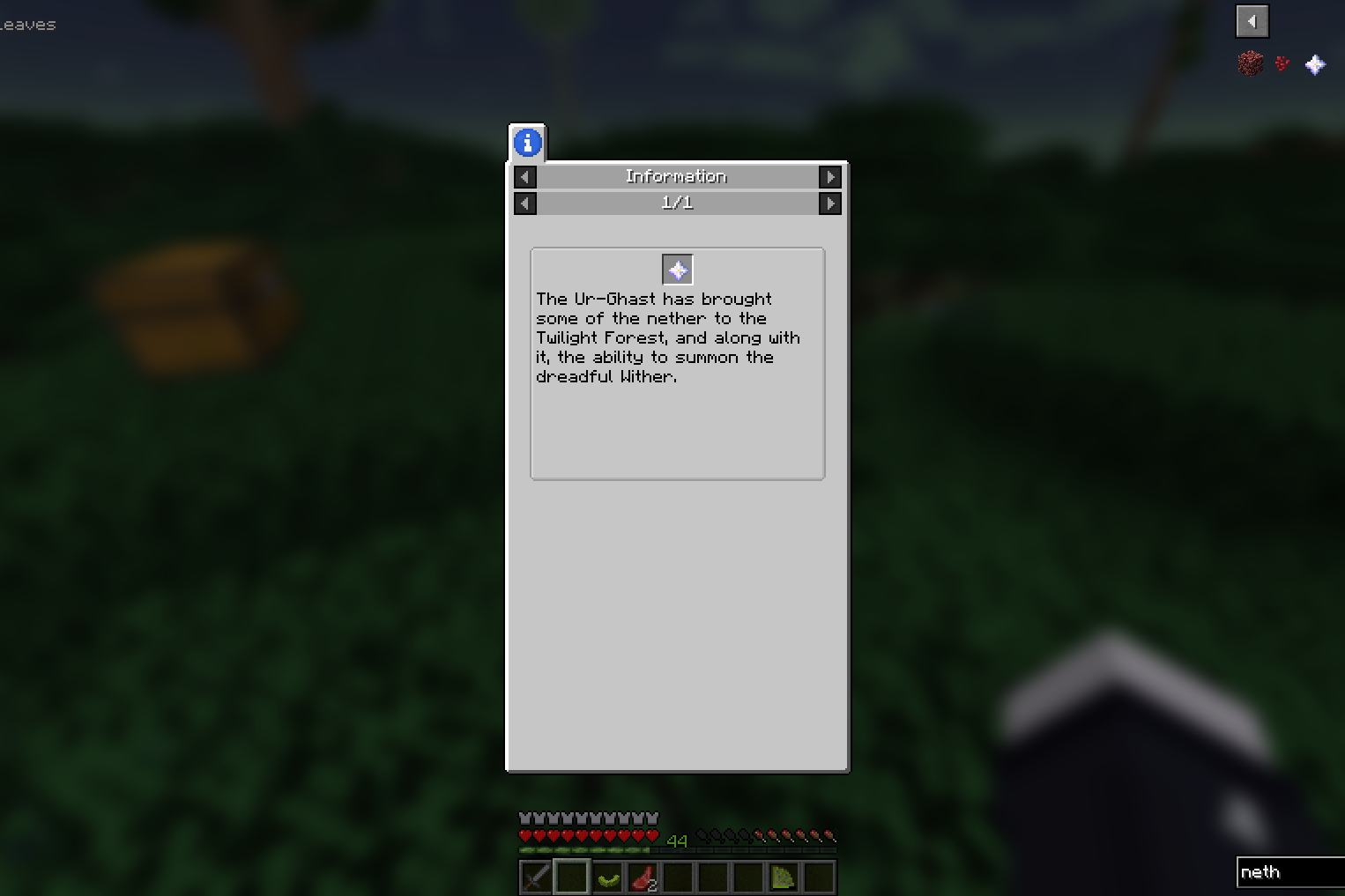 Need help? Some JEI Items have extra info, telling you what they do or where to find them.