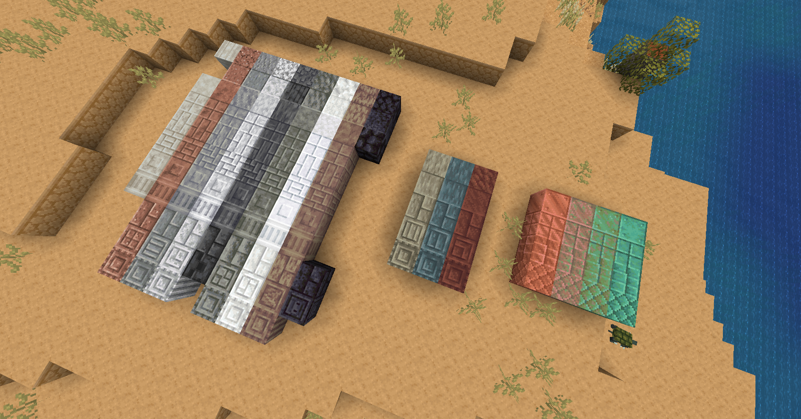 Fixed stone bricks duplicate, copper blocks textures on all sides.